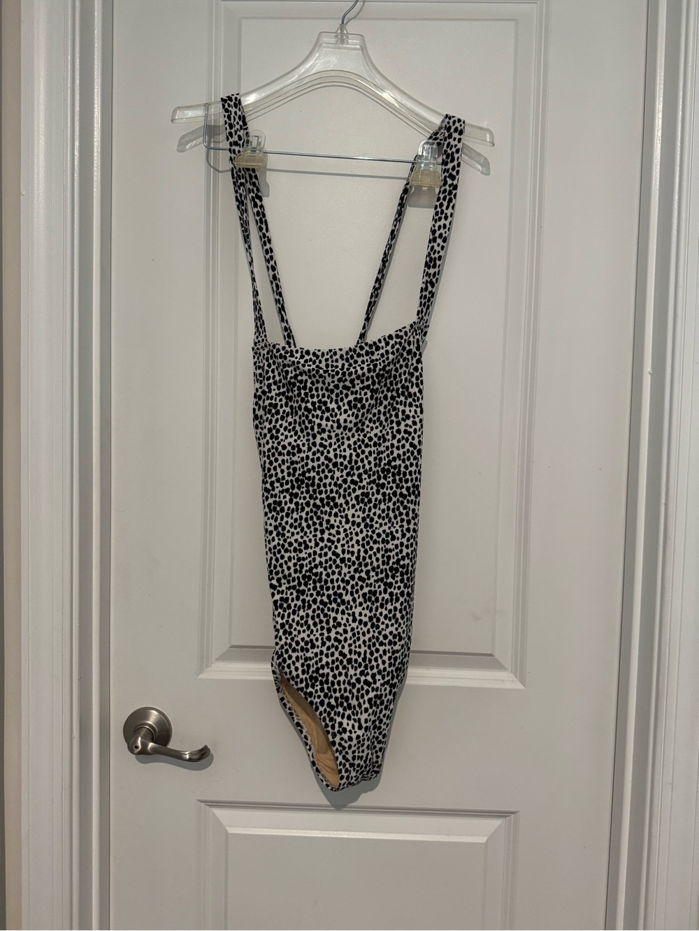 Black & White Speckled One-Piece Swimsuit size medium